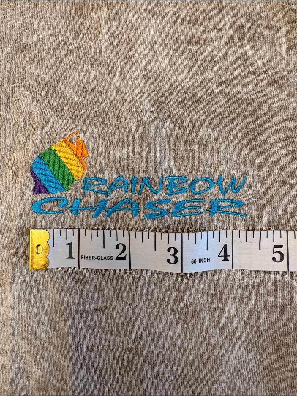Vintage 90s Copa Banana Rainbow Chaser T Shirt XL USA Acid Wash Embroidered
